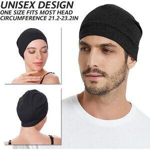 Skull Caps for Men Women, Headwear Bike Hard Hat Helmet Liner Beanie Sleep Caps